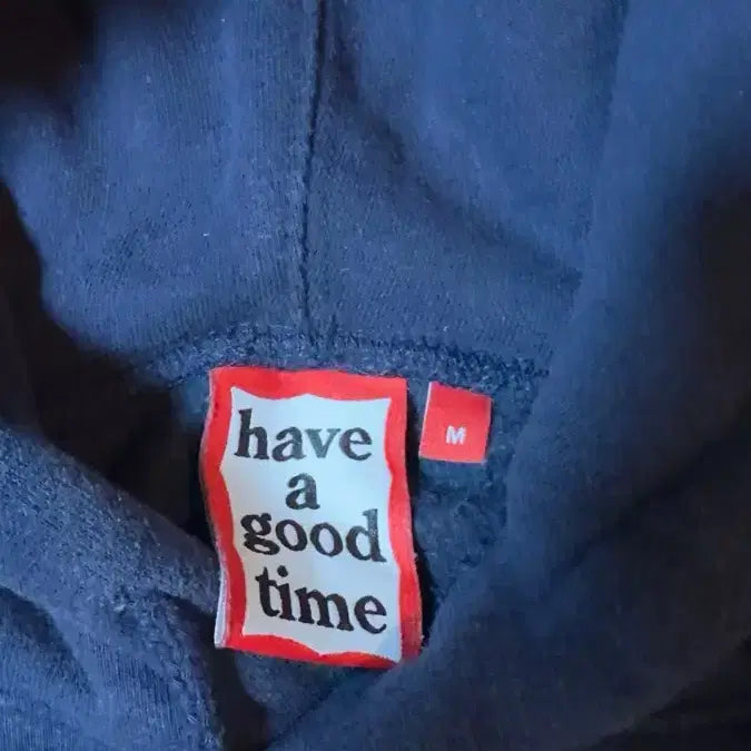 [BUNJANG] Have A Good Time Navy Hoodie / 해브어굿타임 네이비 후드티