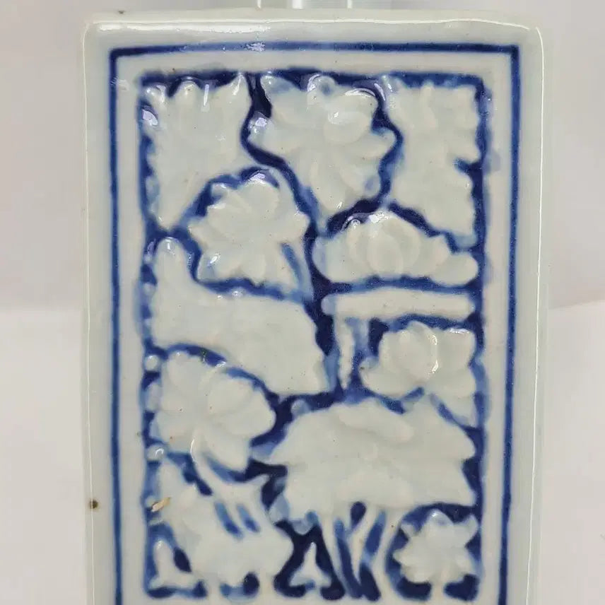 [BUNJANG] Blue and White Porcelain Square Tea Caddy / 청화백자 사각 차통