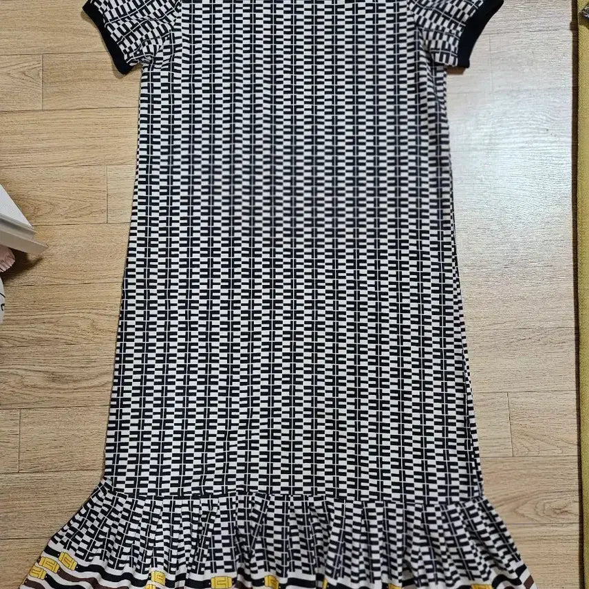 [BUNJANG] Patterned Short Sleeve Long Dress / 패턴 반팔 롱 원피스 66