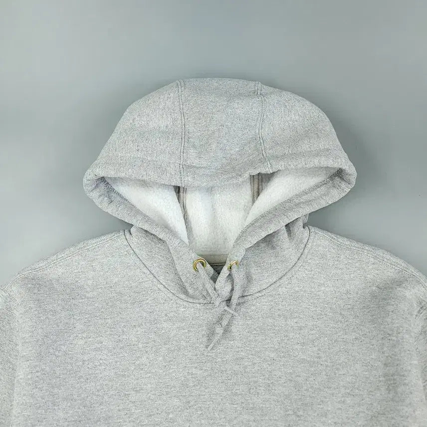 [BUNJANG] Carhartt K121 Gray Logo Cotton Blend Hoodie / 칼하트 K121 그레이 로고 오리지널핏 기모 코튼블렌드 후드 티셔츠 MA