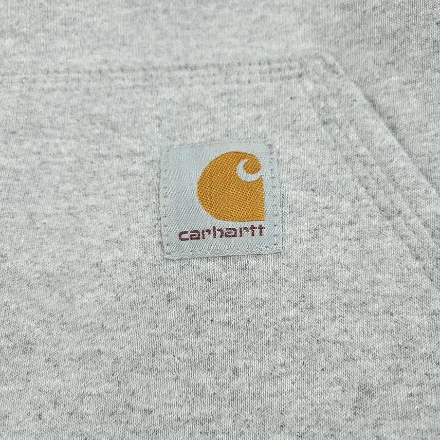[BUNJANG] Carhartt K121 Gray Logo Cotton Blend Hoodie / 칼하트 K121 그레이 로고 오리지널핏 기모 코튼블렌드 후드 티셔츠 MA