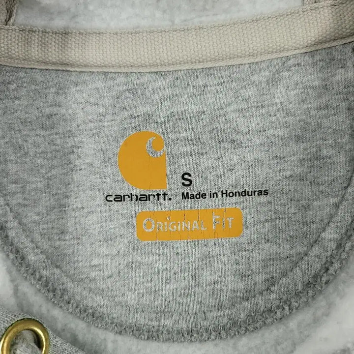 [BUNJANG] Carhartt K121 Gray Logo Cotton Blend Hoodie / 칼하트 K121 그레이 로고 오리지널핏 기모 코튼블렌드 후드 티셔츠 MA