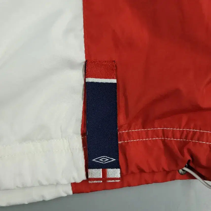 [BUNJANG] Umbro England Logo Mesh Jersey Top / 엄브로 00s 화이트 레드 네이비 배색 로고 잉글랜드 가오리핏 이너메쉬