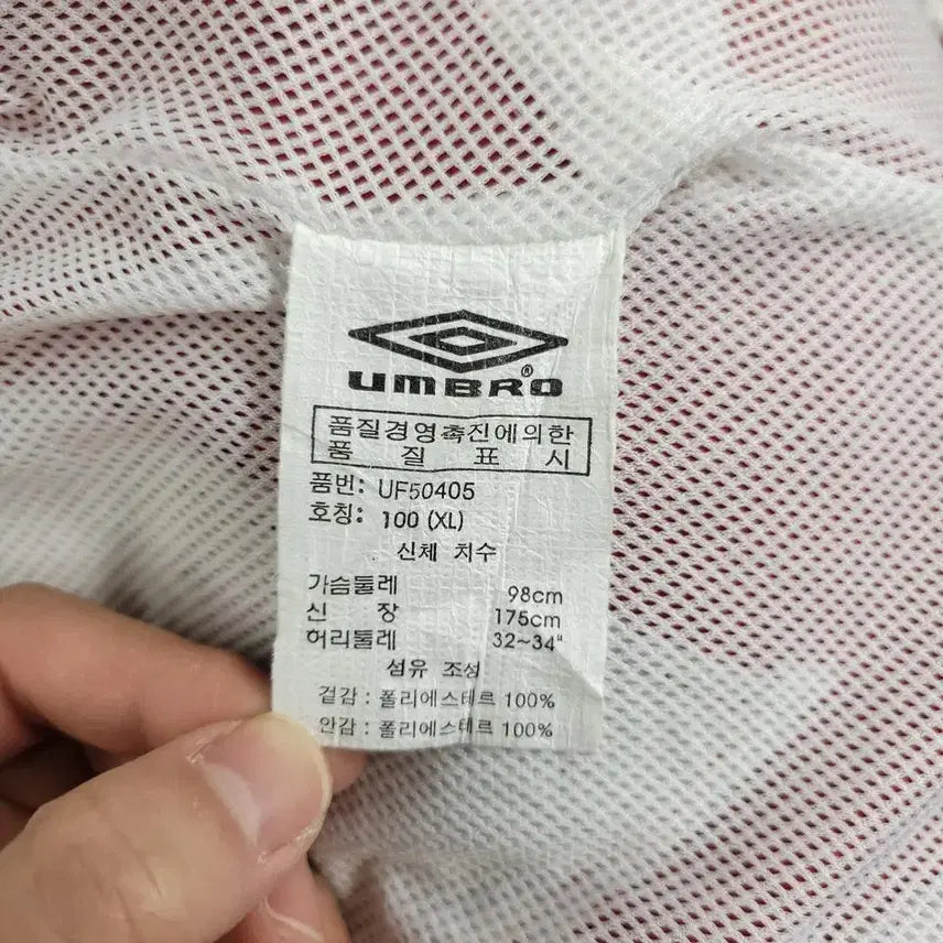 [BUNJANG] Umbro England Logo Mesh Jersey Top / 엄브로 00s 화이트 레드 네이비 배색 로고 잉글랜드 가오리핏 이너메쉬