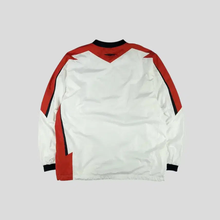 [BUNJANG] Umbro England Logo Mesh Jersey Top / 엄브로 00s 화이트 레드 네이비 배색 로고 잉글랜드 가오리핏 이너메쉬