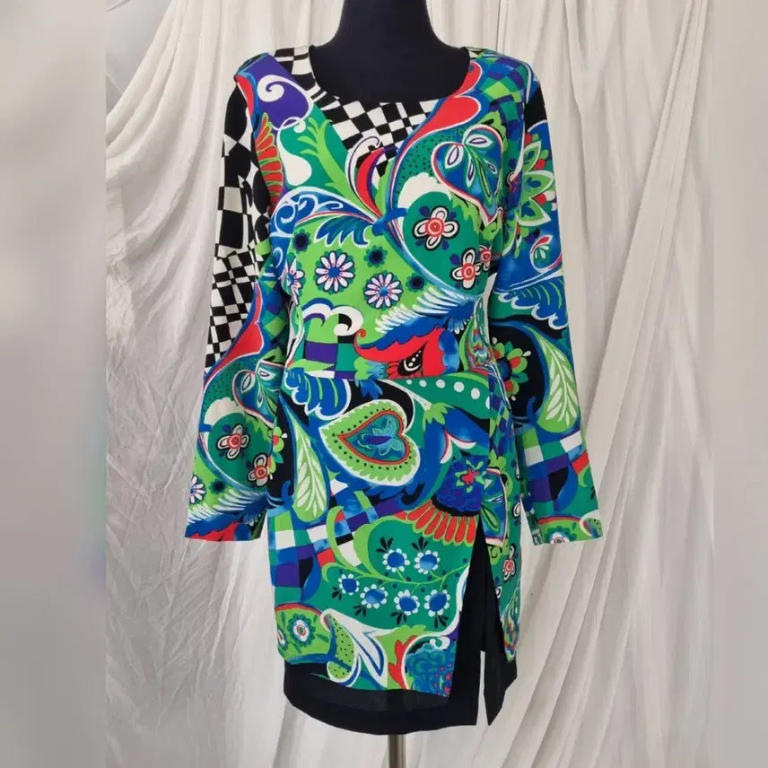 [BUNJANG] Vollbringen Vintage Retro Pattern Dress (S) / 일본빈티지 명품스타일 레트로 패턴 원피스 (S)