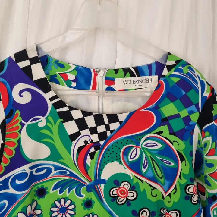 [BUNJANG] Vollbringen Vintage Retro Pattern Dress (S) / 일본빈티지 명품스타일 레트로 패턴 원피스 (S)