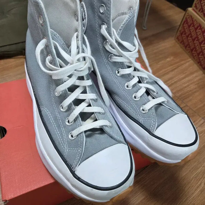[BUNJANG] Converse Run Star Hike High Seasonal Color Ash Stone Sneakers / 컨버스 런스타 하이크 하이 시즈널 컬러 애쉬 스톤 265