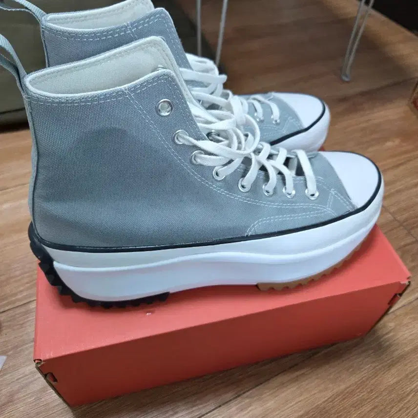 [BUNJANG] Converse Run Star Hike High Seasonal Color Ash Stone Sneakers / 컨버스 런스타 하이크 하이 시즈널 컬러 애쉬 스톤 265