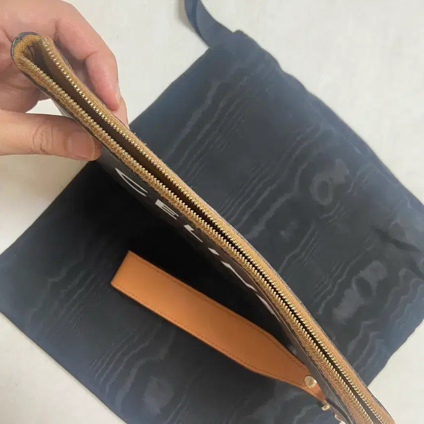 [BUNJANG] Celine Triomphe Canvas Pouch Clutch / 셀린느 트리오페 캔버스 파우치 클러치
