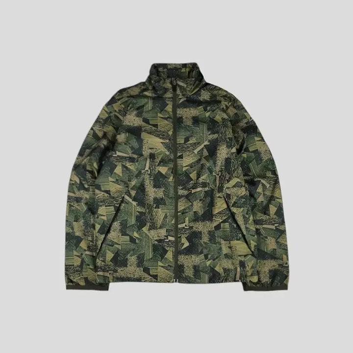 [BUNJANG] 나이키 그린톤 위장 기하학패턴 리얼트리 T90 이너메쉬 모크넥 바람막이 / 나이키 그린톤 위장 기하학패턴 리얼트리 T90 이너메쉬 모크넥 바람막이