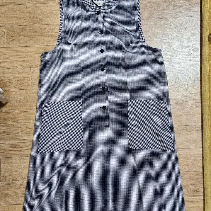 [SOLD OUT] 깅엄체크 후드 롱 원피스 조끼형 66