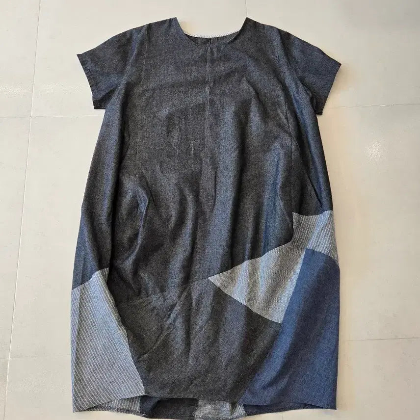 [BUNJANG] Color Block Long Dress / (free)배색 벙벙핏 원피스