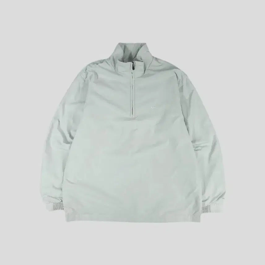 [BUNJANG] Nike Golf Half-Zip Fleece Sweatshirt / 나이키 골프 00s 라이트그레이 화이트 스우시 로고 하프집업 반집업 기모