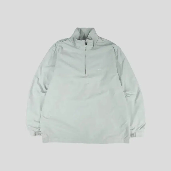 [BUNJANG] Nike Golf Half-Zip Fleece Sweatshirt / 나이키 골프 00s 라이트그레이 화이트 스우시 로고 하프집업 반집업 기모