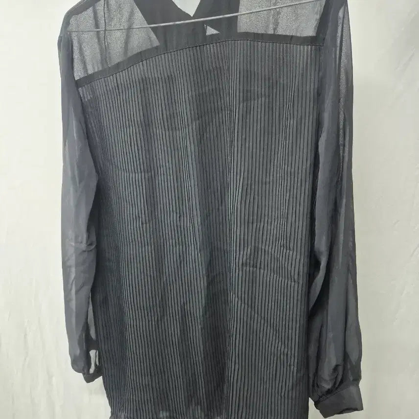 [SOLD OUT] 블랙 시스루 주름 셔츠 블라우스 95외 실크 브라우스85