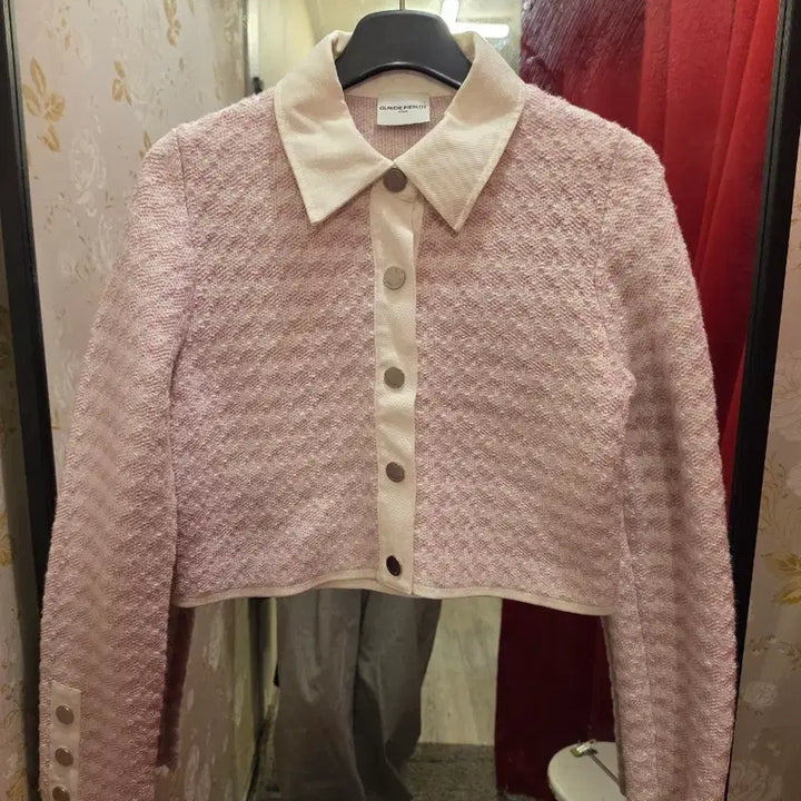 [BUNJANG] CLAUDIE PIERLOT Pink Tweed Jacket (Size 55) / 7/23 끌로디피에르(CLAUDIE PIERLOT)핑크 트위드 자켓 55