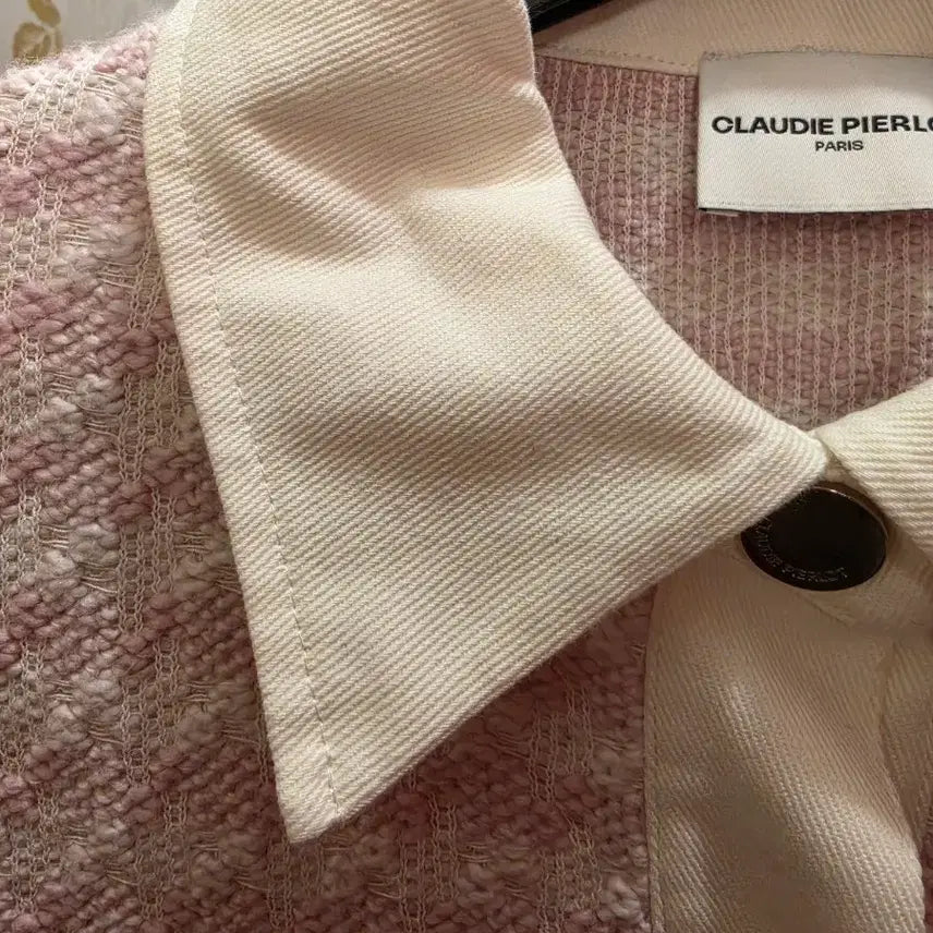 [BUNJANG] CLAUDIE PIERLOT Pink Tweed Jacket (Size 55) / 7/23 끌로디피에르(CLAUDIE PIERLOT)핑크 트위드 자켓 55