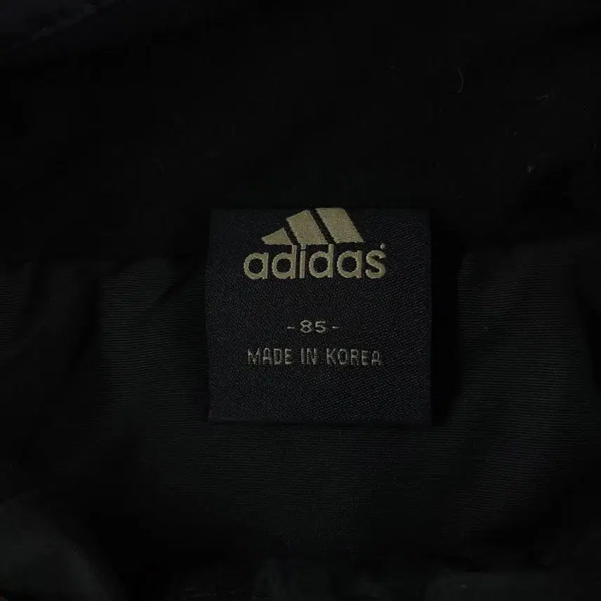 [BUNJANG] Adidas 00s Black White Logo Raglan Fleece Lined Hooded Windbreaker / 아디다스 00s 블랙 화이트 로고 레글런 칼라마 기모 후드 바람막이 WO