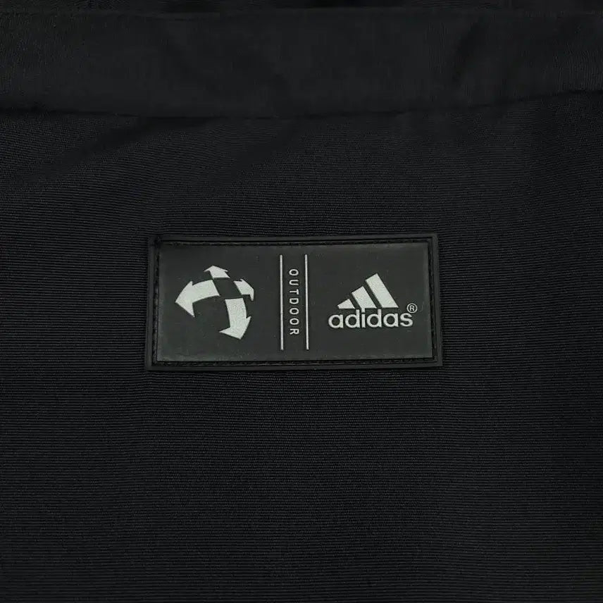 [BUNJANG] Adidas 00s Black White Logo Raglan Fleece Lined Hooded Windbreaker / 아디다스 00s 블랙 화이트 로고 레글런 칼라마 기모 후드 바람막이 WO