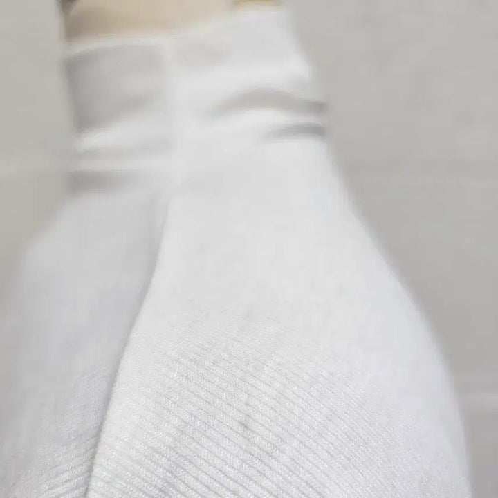 [BUNJANG] Mock Neck Loose Fit Short Sleeve - White / 허리라인 모크넥 루즈핏 반팔- 화이트