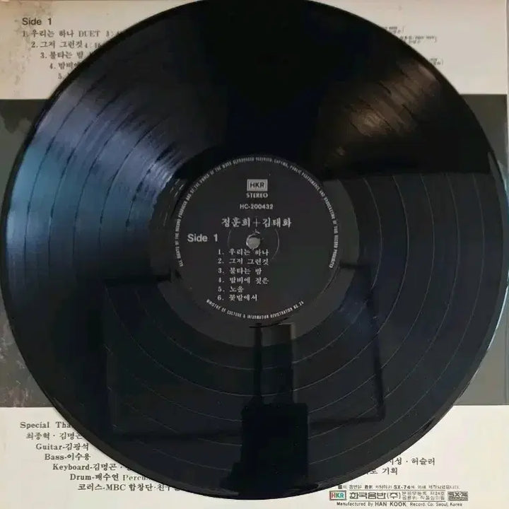 [BUNJANG] Jeong Hoon Hee &amp; Kim Tae Hwa 1989 Vinyl Record / 정훈희 김태화LP 89년 하나 음반 NM+