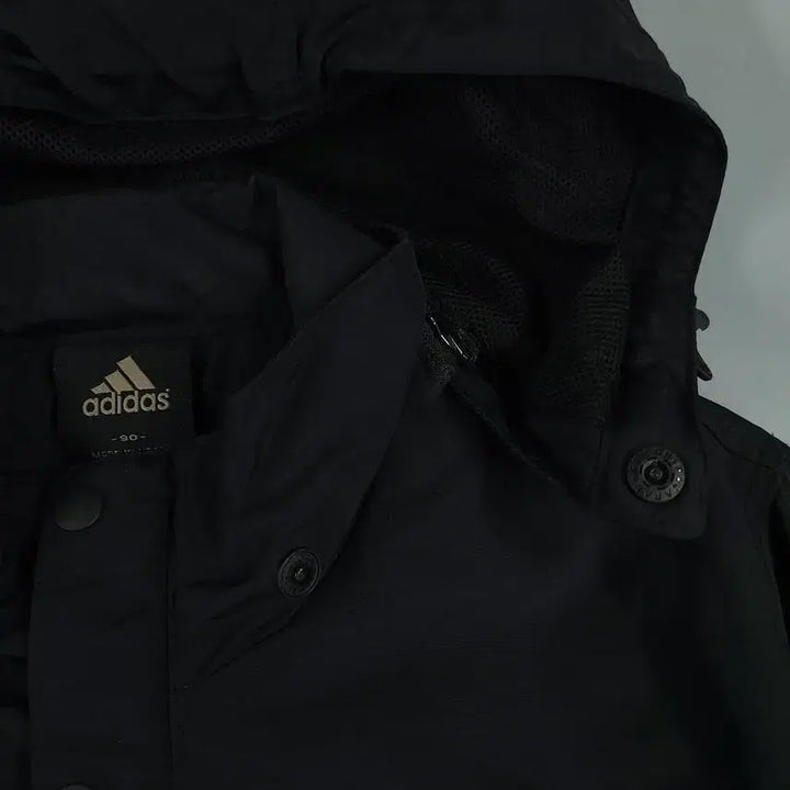 [BUNJANG] Adidas Black White Logo Climaproof Outdoor Jacket / 아디다스 블랙 화이트 로고 체스트포켓 클라이마프루프 고프코어 아웃도어 나