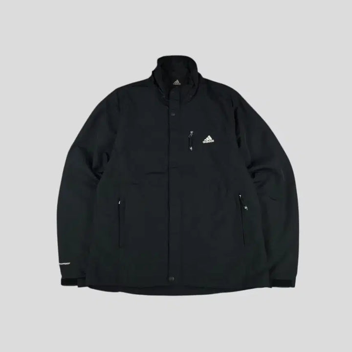 [BUNJANG] Adidas Black White Logo Climaproof Outdoor Jacket / 아디다스 블랙 화이트 로고 체스트포켓 클라이마프루프 고프코어 아웃도어 나