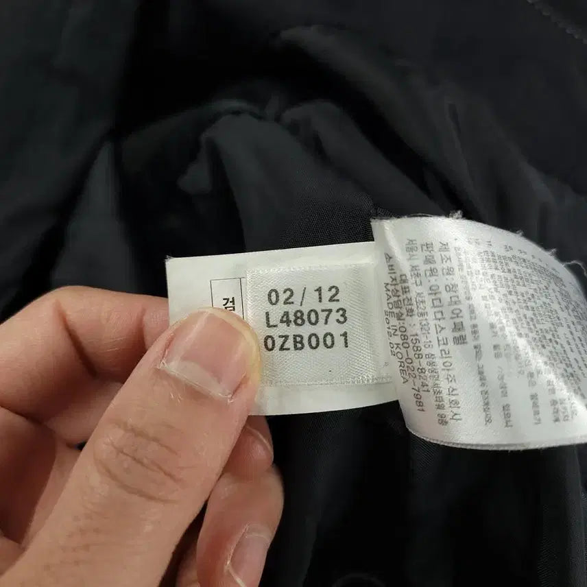 [BUNJANG] Adidas Black White Logo Climaproof Outdoor Jacket / 아디다스 블랙 화이트 로고 체스트포켓 클라이마프루프 고프코어 아웃도어 나