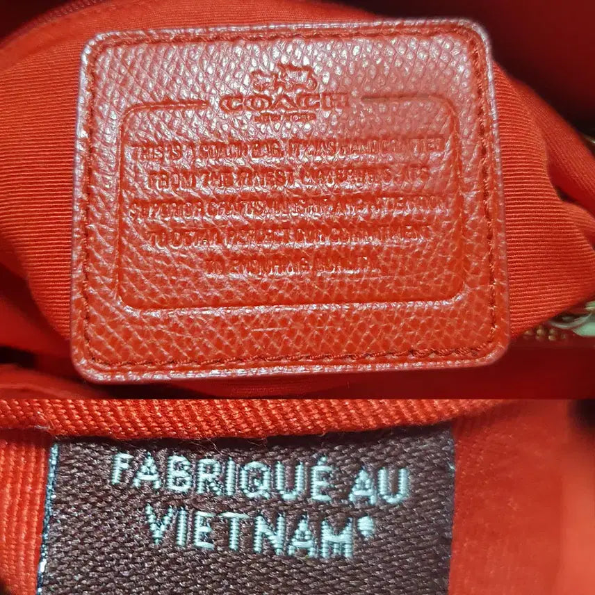 [BUNJANG] Coach Red Leather Tote Bag / 코치 레드 가죽 화사한 여성 토트백 중고 가방 은피아노