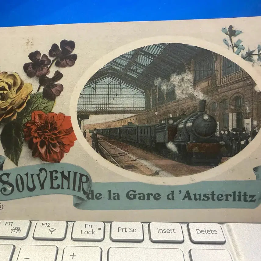 [BUNJANG] 1910 France Paris Austerlitz Station Train Handwritten Postcard / 1910년 - 프랑스 파리 오스테리츠 역 기차 벨 에포크 친필 서신 엽서