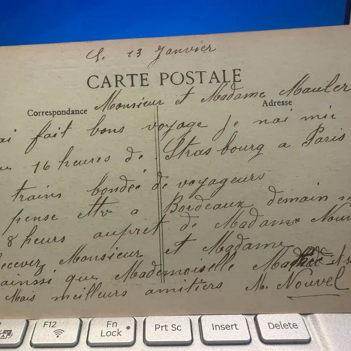 [BUNJANG] 1910 France Paris Austerlitz Station Train Handwritten Postcard / 1910년 - 프랑스 파리 오스테리츠 역 기차 벨 에포크 친필 서신 엽서