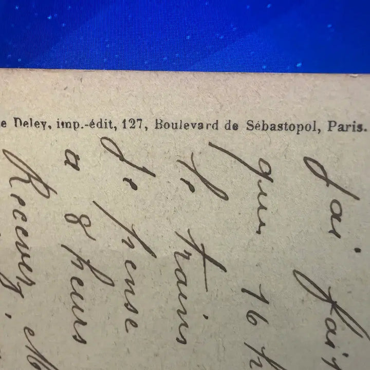 [BUNJANG] 1910 France Paris Austerlitz Station Train Handwritten Postcard / 1910년 - 프랑스 파리 오스테리츠 역 기차 벨 에포크 친필 서신 엽서