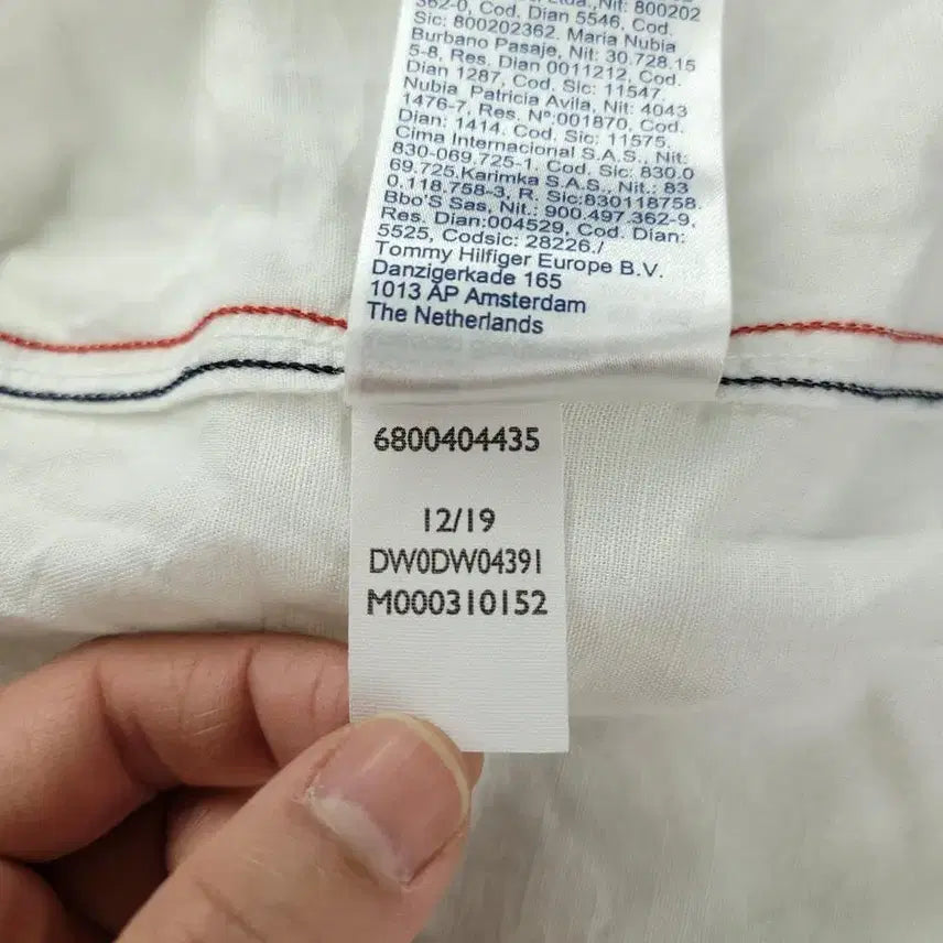 [BUNJANG] Tommy Hilfiger Linen Blend Shirt / 타미힐피거 타미진스 화이트 로고 린넨블렌드 남방 셔츠 S