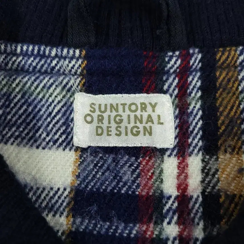 [BUNJANG] Suntory Boss Coffee Leather Shoulder Patch Jacket / 산토리 보스커피 JP 블랙 네이비 배색 로고 소가죽 카우레더 숄더패치 엘