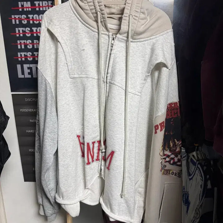 [BUNJANG] Protocol Index Upside Down House Hoodie Ivory / [3]프로토콜 인덱스 업사이드 다운 집 후드 아이보리
