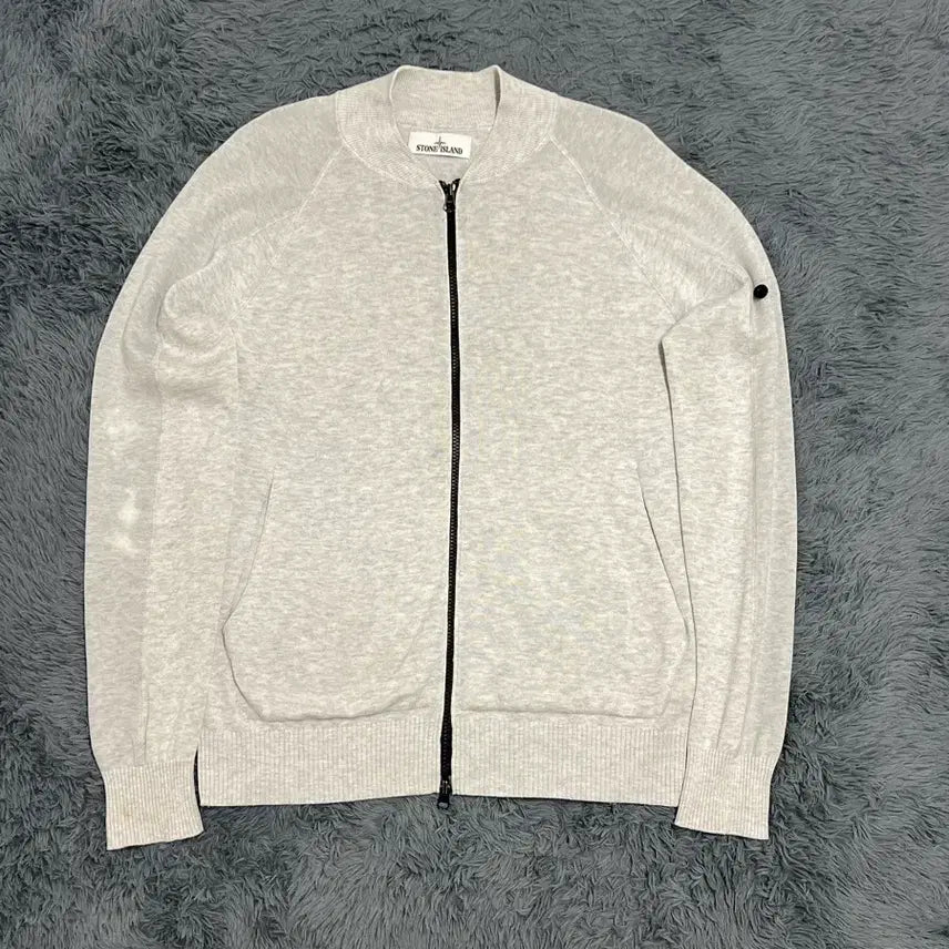 [BUNJANG] Stone Island Gray Knit Zip-up L / (정품) 스톤아일랜드 그레이 니트집업 L