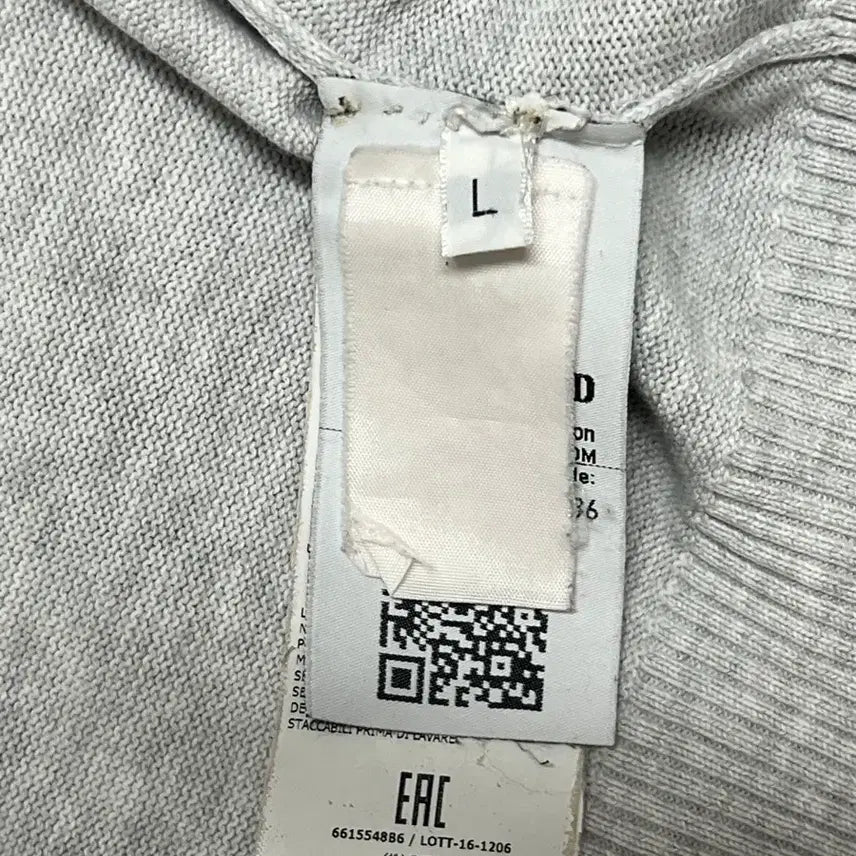 [BUNJANG] Stone Island Gray Knit Zip-up L / (정품) 스톤아일랜드 그레이 니트집업 L