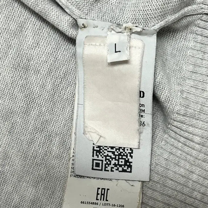 [BUNJANG] Stone Island Gray Knit Zip-up L / (정품) 스톤아일랜드 그레이 니트집업 L