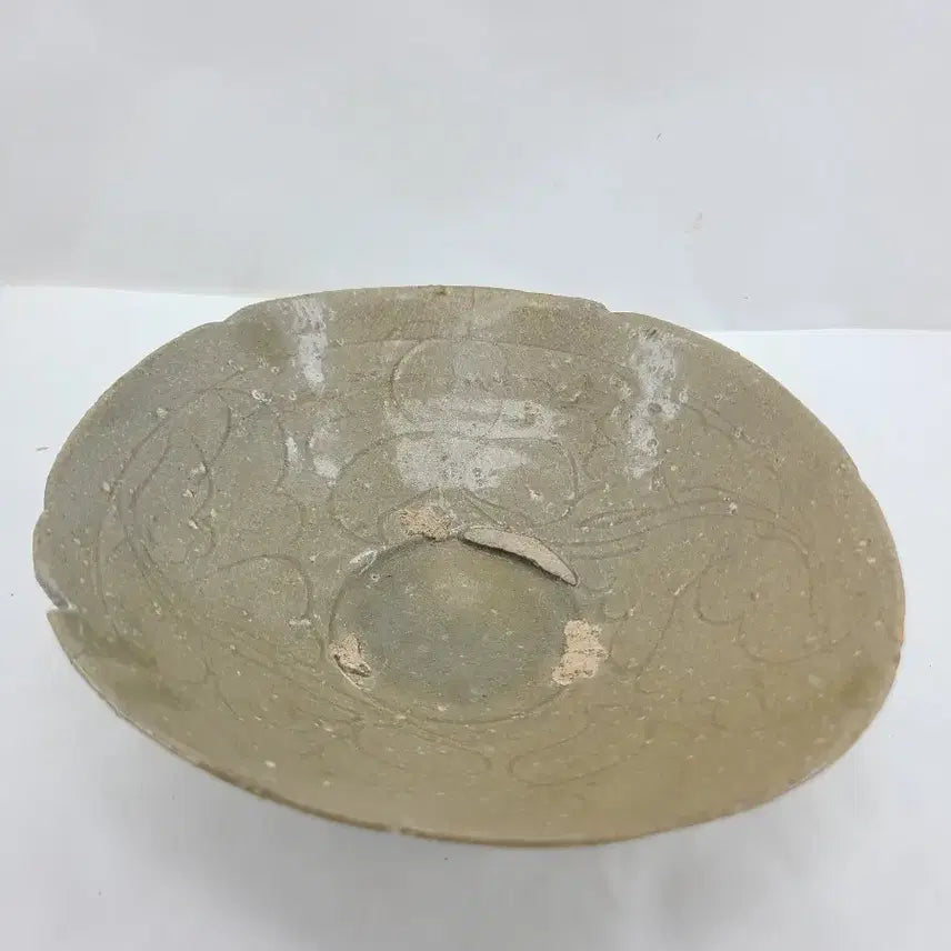 [SOLD OUT] 빈티지 청자 음각 문양 접시