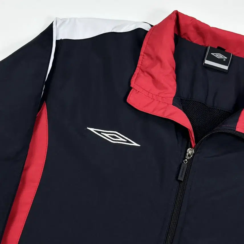 [BUNJANG] Umbro Boxy Fit Windbreaker Jacket Black Red / (S) 엄브로 박시핏 바람막이 자켓 블랙 레드