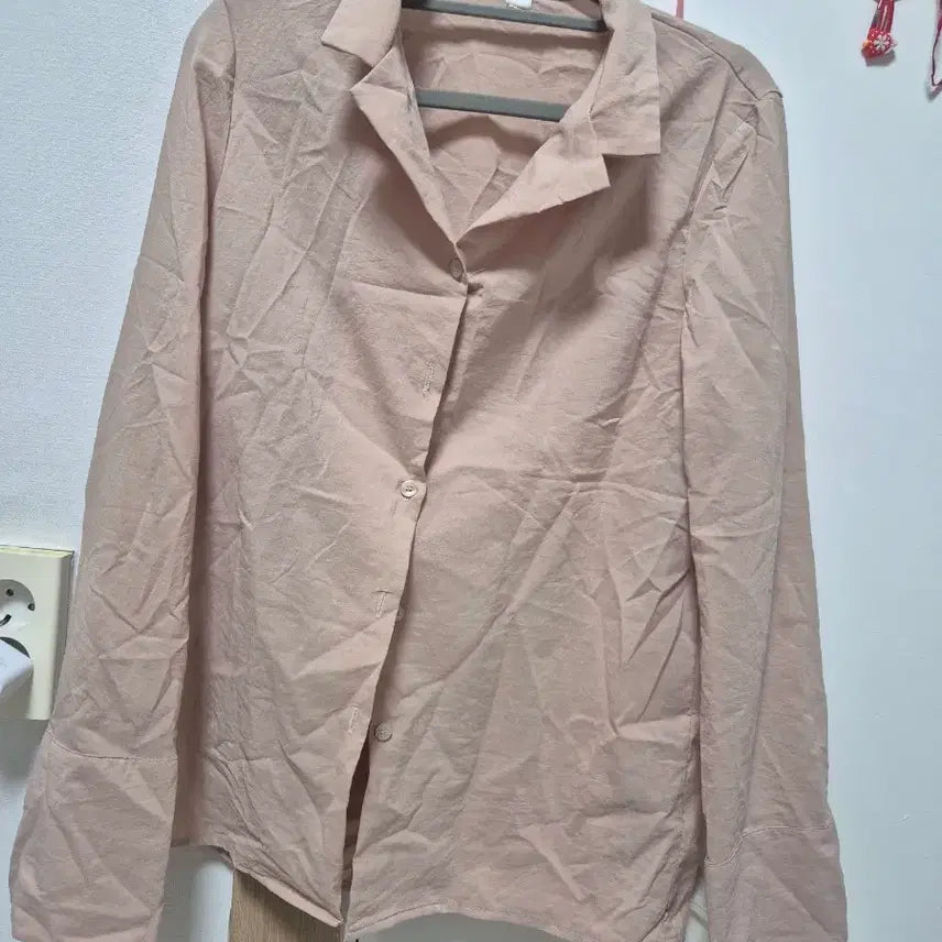 [BUNJANG] Beige Long Sleeve Shirt / 베이지 긴팔 셔츠