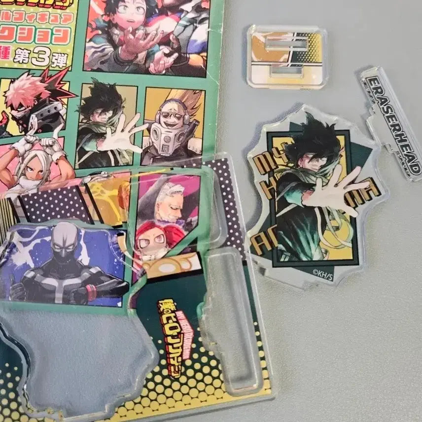 [BUNJANG] My Hero Academia Aizawa Acrylic Stand Card Holder / 히로아카 나히아 아이자와 원화전 금박클리어 아크릴스탠드 카드홀더 마이크