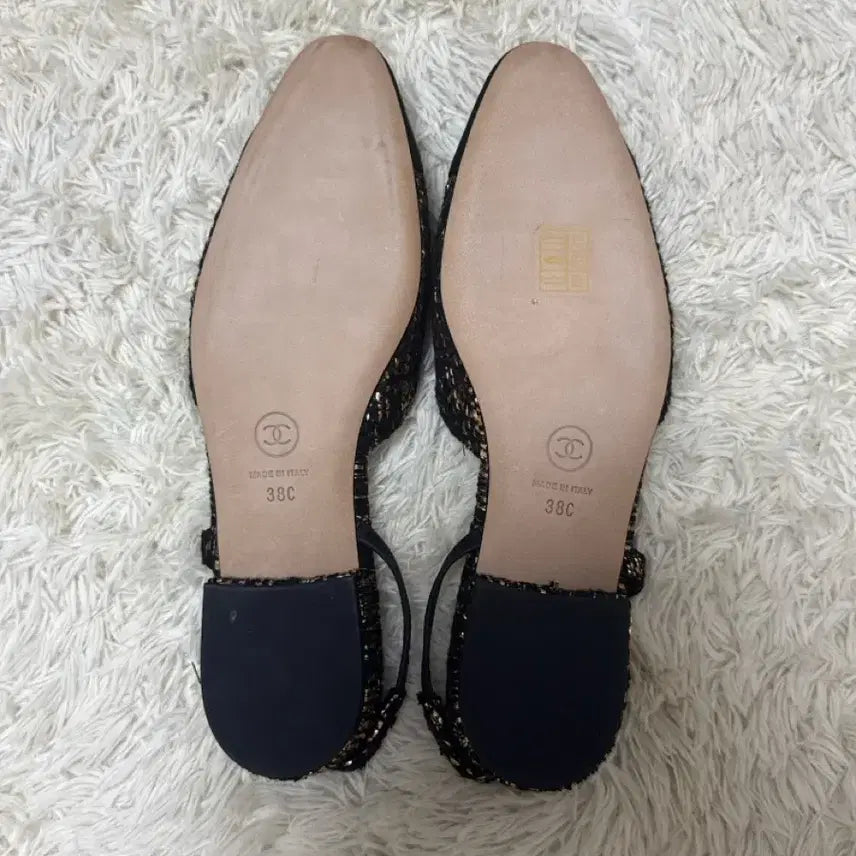 [BUNJANG] Chanel Tweed Slingback 38 Shoes / 샤넬 트위드 슬링백 38 새상품