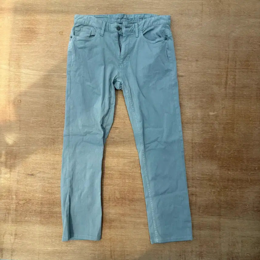 [BUNJANG] Calvin Klein Ice Blue Slim Fit Pants / Calvin Klein Ice Blue Slim Fit Pants