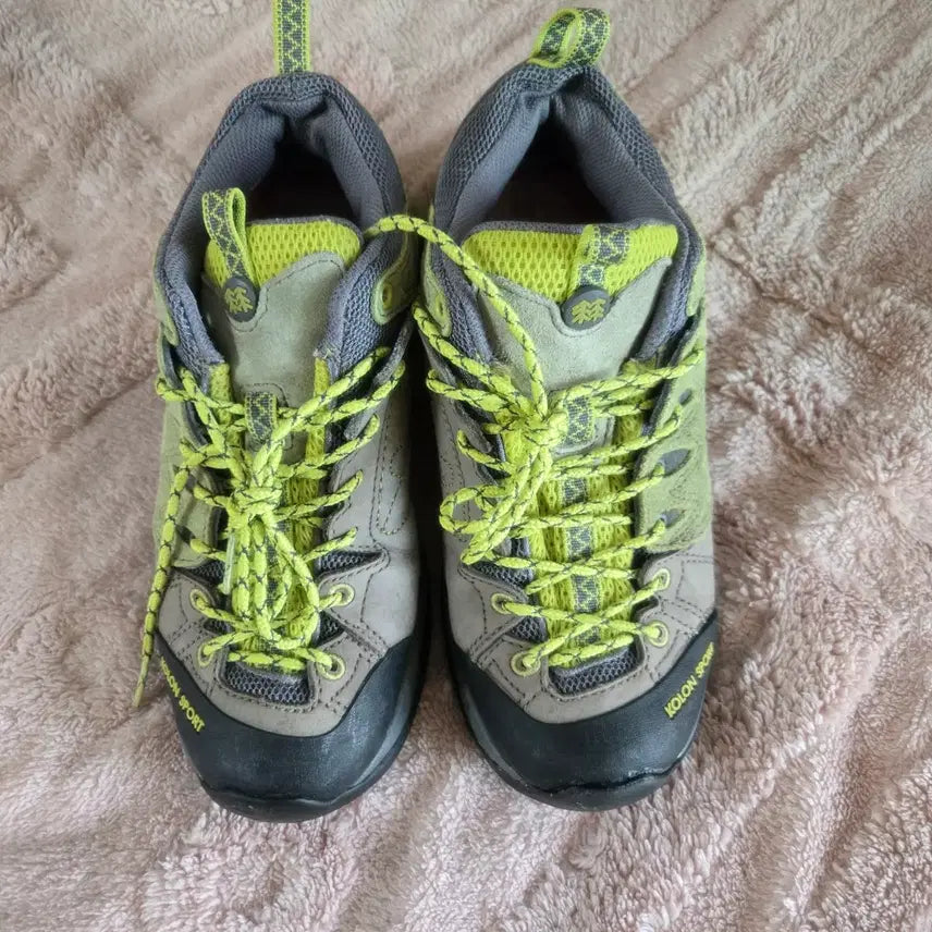 [BUNJANG] Kolon Sport Hiking Boots Gray/Neon 260 / 코오롱 스포츠 등산화 그레이/형광260