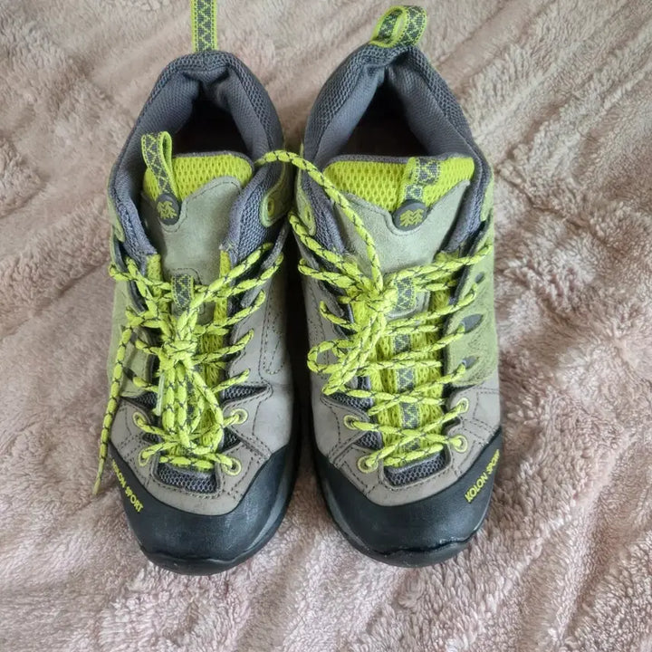 [BUNJANG] Kolon Sport Hiking Boots Gray/Neon 260 / 코오롱 스포츠 등산화 그레이/형광260