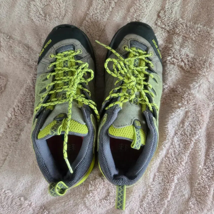 [BUNJANG] Kolon Sport Hiking Boots Gray/Neon 260 / 코오롱 스포츠 등산화 그레이/형광260