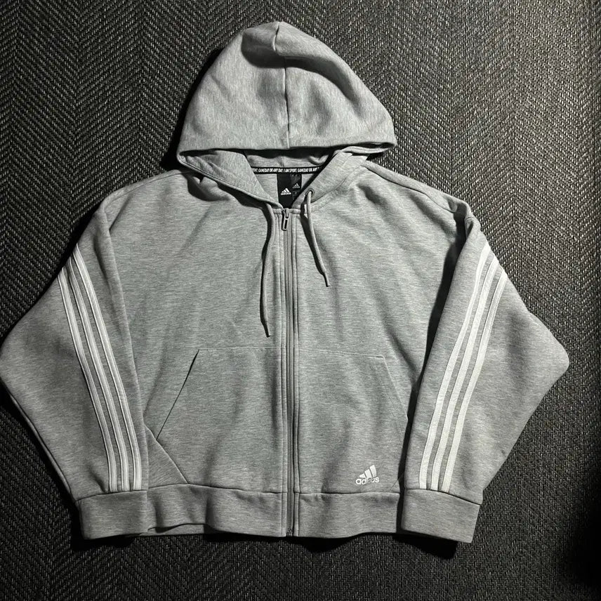 [BUNJANG] Adidas Crop Hoodie Zip-up / [M] ADIDAS 아디다스 크롭 후드 집업
