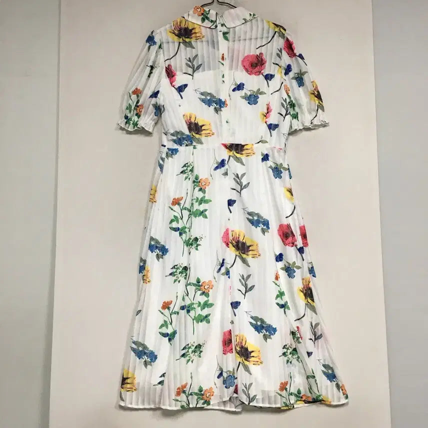 [BUNJANG] Satin Floral Flare Midi Dress / SATIN 샤틴 플라워 플레어 원피스 66